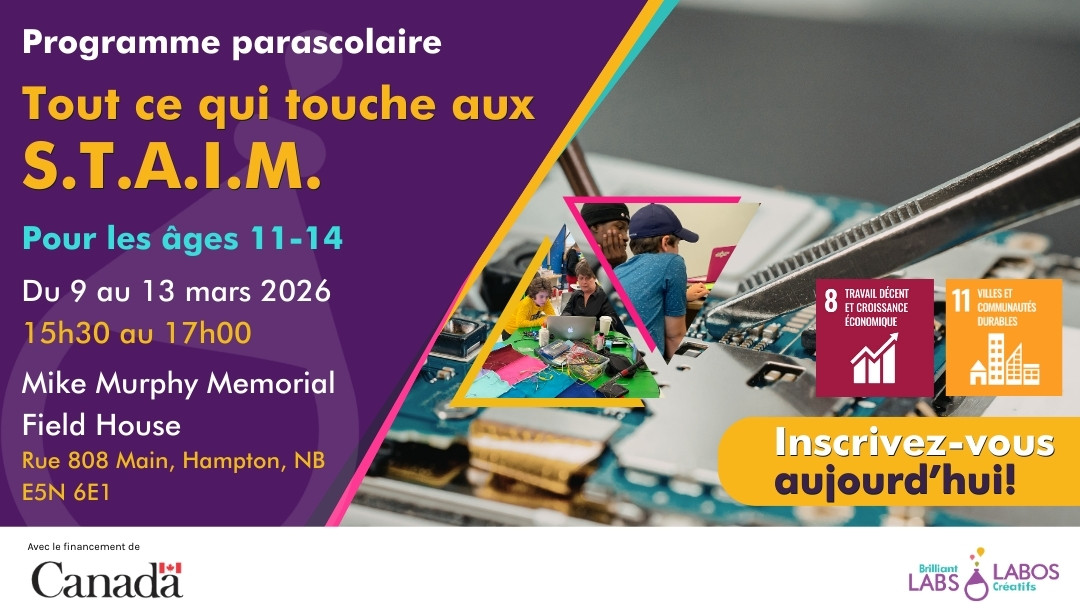 Affiche présentant le programme parascolaire de Hampton