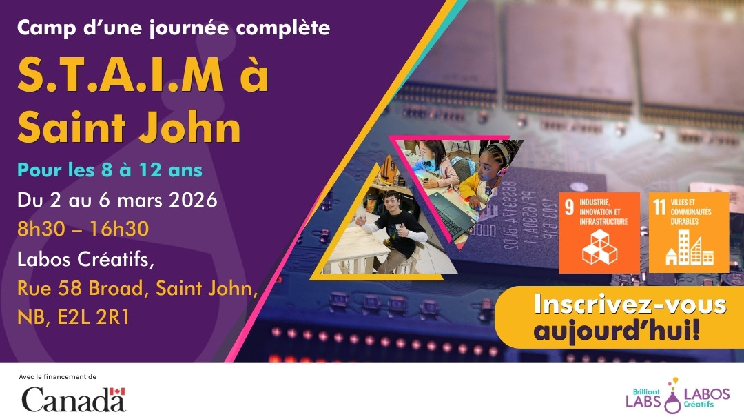 Affiche présentant le programme du camp de vacances de Saint-Jean pendant les vacances de mars